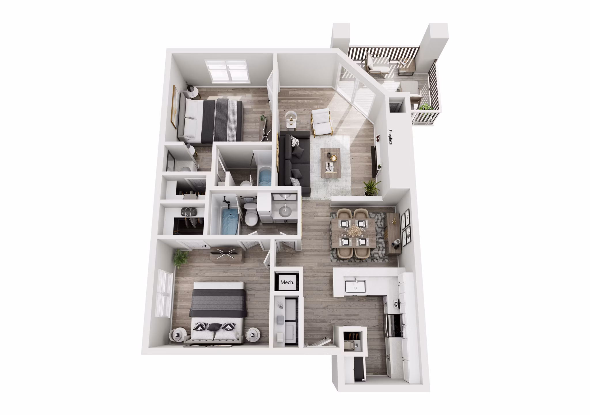 Walnut floor plan at Hamilton Ridge Apartments